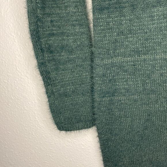 NWT New Fashion Nova Fuzzy Feels Green One Shoulder Dress Size XS - Picture 5 of 11